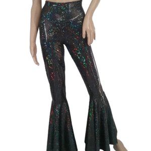 Shinny iridescent holographic Bell Bottoms